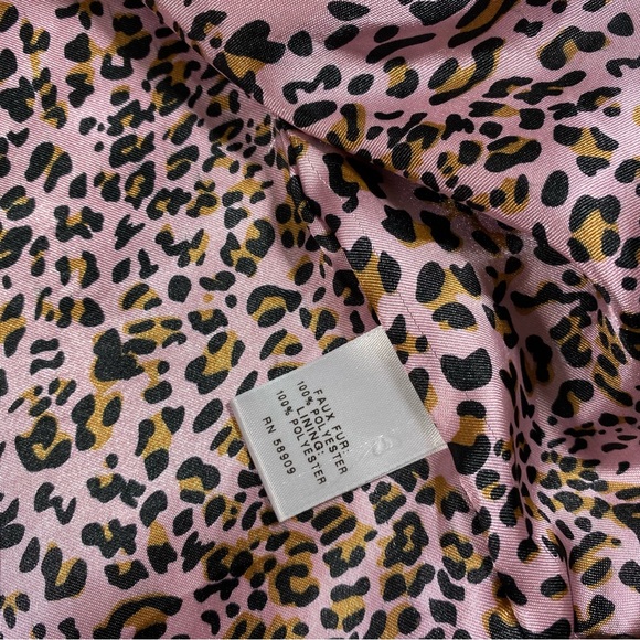 Forever Orchid Faux Fur Vest Dark Brown Girls Vest Velvet Pink Leopard Lining - Picture 3 of 10